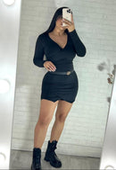 ENTERIZO FALDA SHORT CIERRE MANGA LARGA