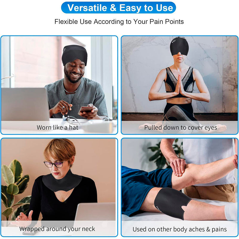 Gorro de gel para alivio de dolor de cabeza y migraña Gorro de Gel para Frío o Calor