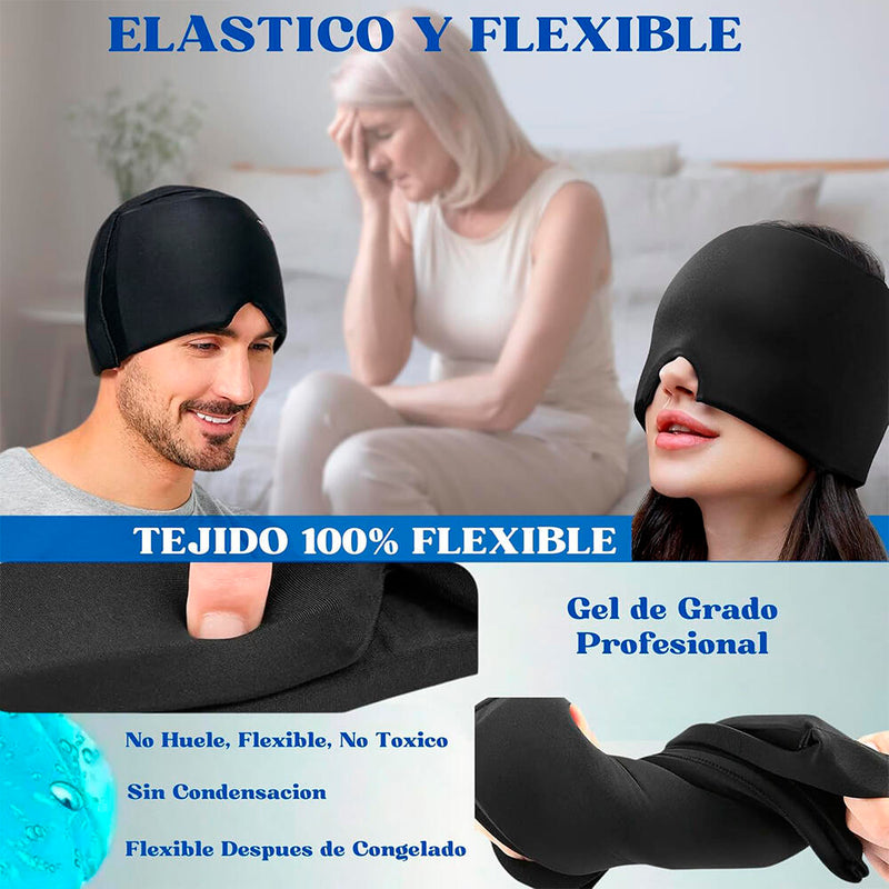 Gorro de gel para alivio de dolor de cabeza y migraña Gorro de Gel para Frío o Calor