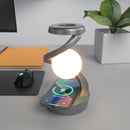 Lámpara de Luna LED con bola levitante 3D con cargador de teléfono inalámbrico