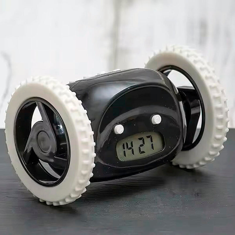 Despertador Digital Inteligente con Ruedas Que Corre Sonido Potente Ruidoso