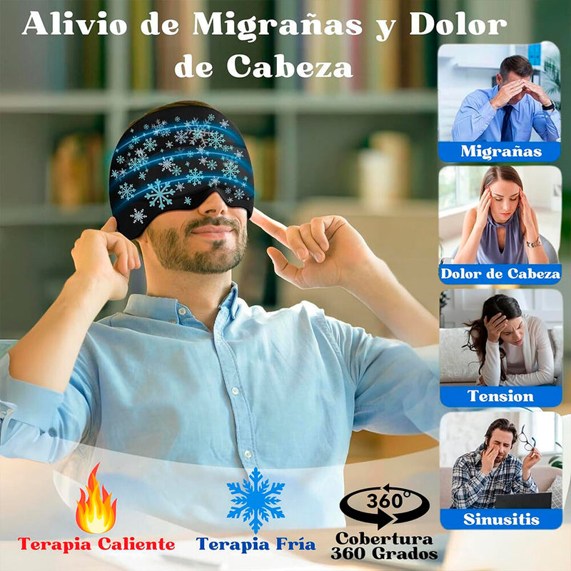 Gorro de gel para alivio de dolor de cabeza y migraña Gorro de Gel para Frío o Calor