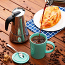 Cafetera Italiana De Acero Inoxidable 12 Tazas Inducción